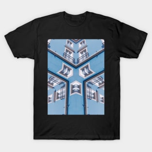 Kaleidoscopic image of facade of building in Lisbon, Portugal T-Shirt